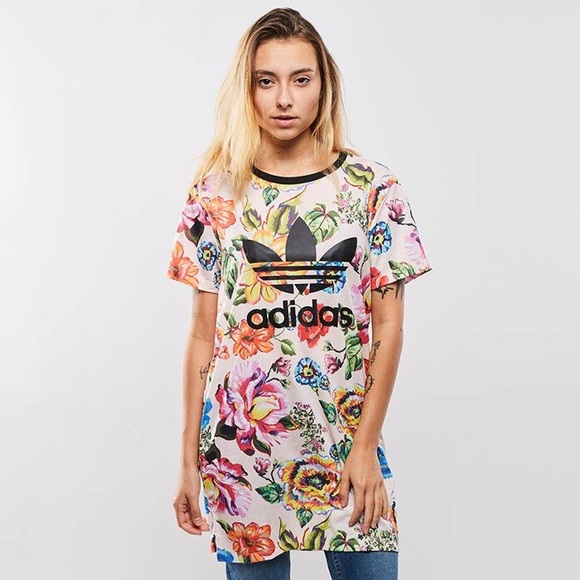 Adidas Floralita Reversible Dress Top Short Floral - Picture 7 of 16